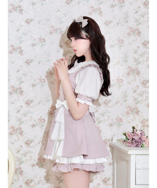 NOEMIE(ノエミー)の「サイドティアードラッフルセットアップ(ワンピース・レディース・ブラック/サックスブルー/ピンク・M)」の5枚目の写真
