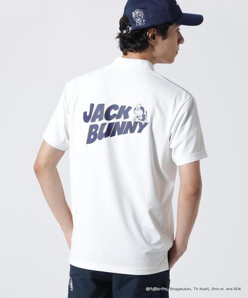 Jack Bunny!!(ジャックバニー)の「【Jack Bunny!!】【ドラえもん】ストレッチジャガード半袖モックネックカットソー(Tシャツ/カットソー・メンズ・ネイビー/オレンジ/ホワイト・X-LARGE/XX-LARGE/MEDIUM/LARGE)」の2枚目の写真