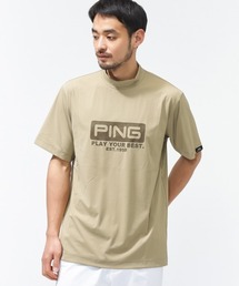 ピン PING ピンホールメッシュ半袖ハイネックシャツ