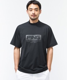 ピン PING ピンホールメッシュ半袖ハイネックシャツ