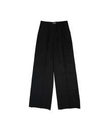MSGM（エムエスジーエム）の「ロゴウエスト ウールブレンドワイドパンツ（その他パンツ）」