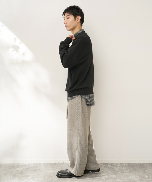B.C STOCK（ベーセーストック）の「SILK MIX CREW NECK PULLOVER（ニット/セーター・メンズ・ブラック/グレー/ホワイト系その他/ブルー系その他・MEDIUM/LARGE/X-LARGE）」の6枚目の写真