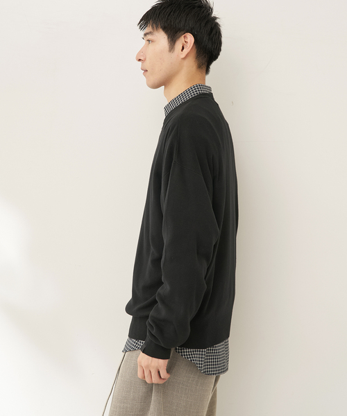 B.C STOCK（ベーセーストック）の「SILK MIX CREW NECK PULLOVER（ニット/セーター・メンズ・ブラック/グレー/ホワイト系その他/ブルー系その他・MEDIUM/LARGE/X-LARGE）」の10枚目の写真