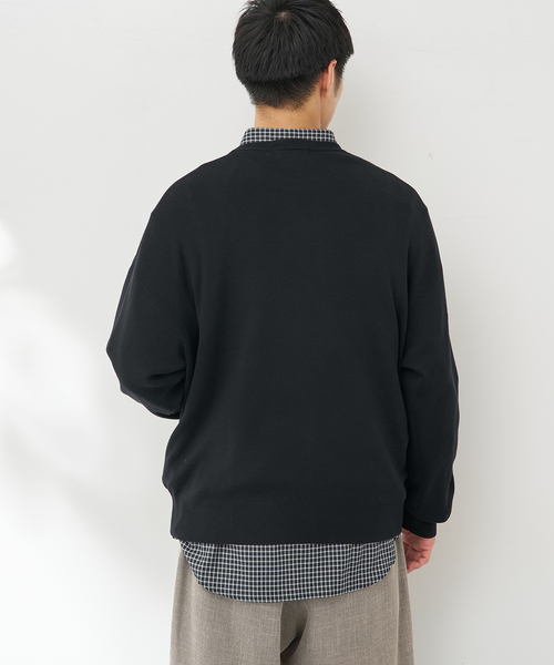 B.C STOCK（ベーセーストック）の「SILK MIX CREW NECK PULLOVER（ニット/セーター・メンズ・ブラック/グレー/ホワイト系その他/ブルー系その他・MEDIUM/LARGE/X-LARGE）」の11枚目の写真