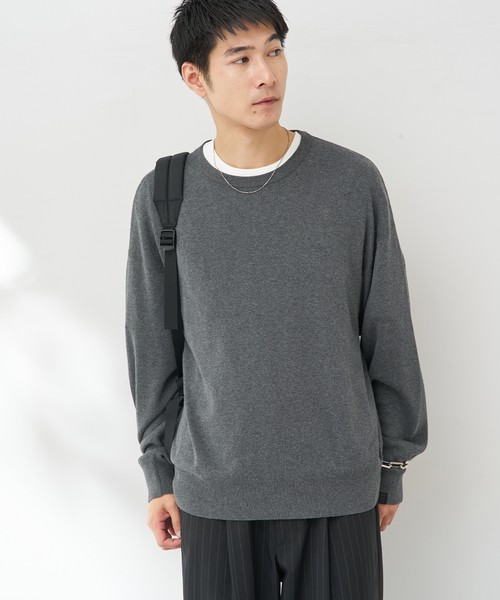 B.C STOCK（ベーセーストック）の「SILK MIX CREW NECK PULLOVER（ニット/セーター・メンズ・ブラック/グレー/ホワイト系その他/ブルー系その他・MEDIUM/LARGE/X-LARGE）」の17枚目の写真