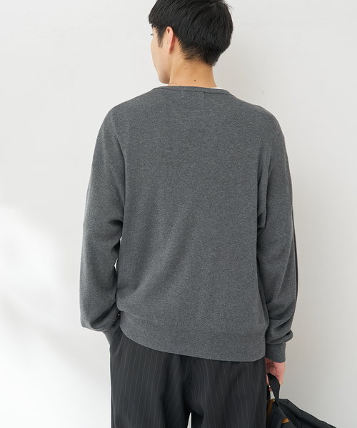 B.C STOCK（ベーセーストック）の「SILK MIX CREW NECK PULLOVER（ニット/セーター・メンズ・ブラック/グレー/ホワイト系その他/ブルー系その他・MEDIUM/LARGE/X-LARGE）」の20枚目の写真