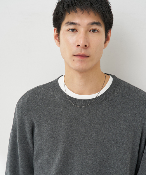 B.C STOCK（ベーセーストック）の「SILK MIX CREW NECK PULLOVER（ニット/セーター・メンズ・ブラック/グレー/ホワイト系その他/ブルー系その他・MEDIUM/LARGE/X-LARGE）」の21枚目の写真