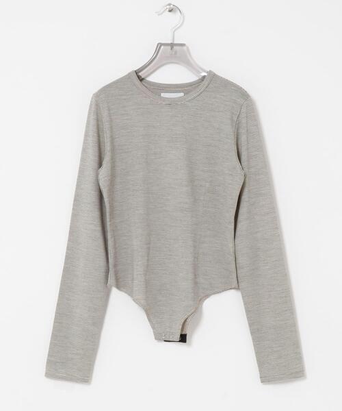 URBAN RESEARCH(アーバンリサーチ)の「new basic WASHABLE WOOL CONTOUR TOP(Tシャツ/カットソー・レディース・ホワイト系その他/チャコールグレー/ブラック系その他・FREE)」の10枚目の写真