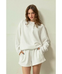 ALEXIA STAM | Waffle Henley Top /ワッフルヘンリーネックトップス(Tシャツ/カットソー)