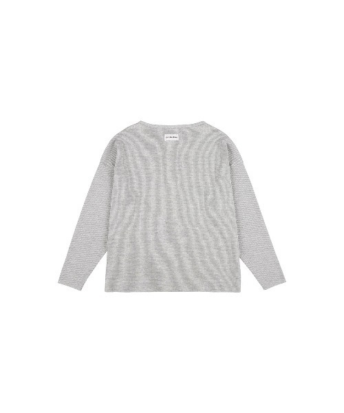 ALEXIA STAM(アリシアスタン)の「Waffle Henley Top /ワッフルヘンリーネックトップス(Tシャツ/カットソー・レディース・ホワイト/チャコールグレー/グレー・FREE)」の17枚目の写真