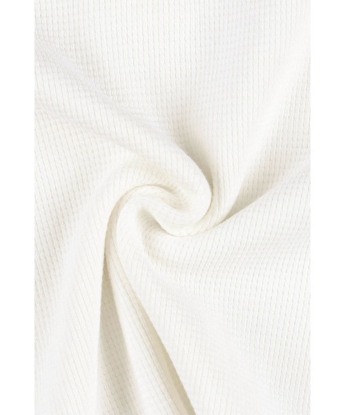 ALEXIA STAM(アリシアスタン)の「Waffle Henley Top /ワッフルヘンリーネックトップス(Tシャツ/カットソー・レディース・ホワイト/チャコールグレー/グレー・FREE)」の10枚目の写真