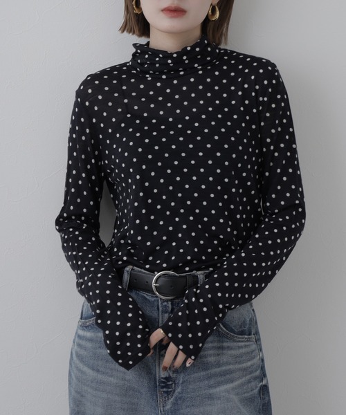 FUNALIVE(ファンアライブ)の「mark and plus ドットタートルネックカットソー 長袖(Tシャツ/カットソー・レディース・ネイビー・M)」の11枚目の写真