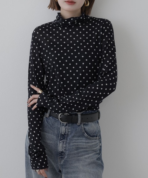 FUNALIVE(ファンアライブ)の「mark and plus ドットタートルネックカットソー 長袖(Tシャツ/カットソー・レディース・ネイビー・M)」の16枚目の写真