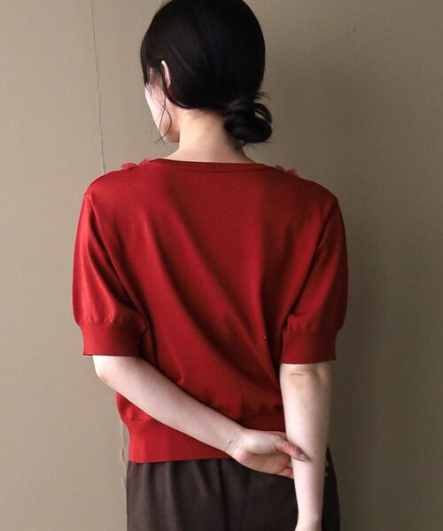 le.coeur blanc(ルクールブラン)の「チュールフリルカーデ(カーディガン/ボレロ・レディース・レッド/アイボリー/ブラック・38)」の21枚目の写真
