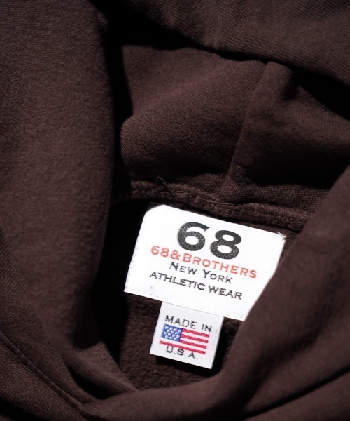 68&brothers(シックスティエイトアンドブラザーズ)の「68&BROTHERS / HE LOGO PULLOVER SWEAT HOODIE(パーカー・メンズ・ブラック/ダークブラウン/キャメル・MEDIUM/LARGE/X-LARGE)」の17枚目の写真