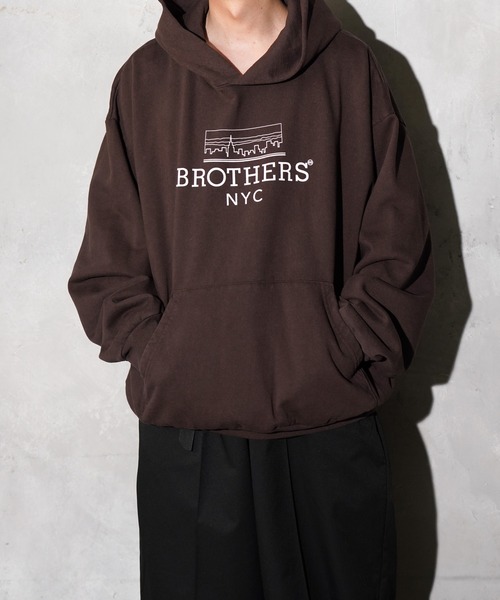 68&brothers(シックスティエイトアンドブラザーズ)の「68&BROTHERS / HE LOGO PULLOVER SWEAT HOODIE(パーカー・メンズ・ブラック/ダークブラウン/キャメル・MEDIUM/LARGE/X-LARGE)」の14枚目の写真