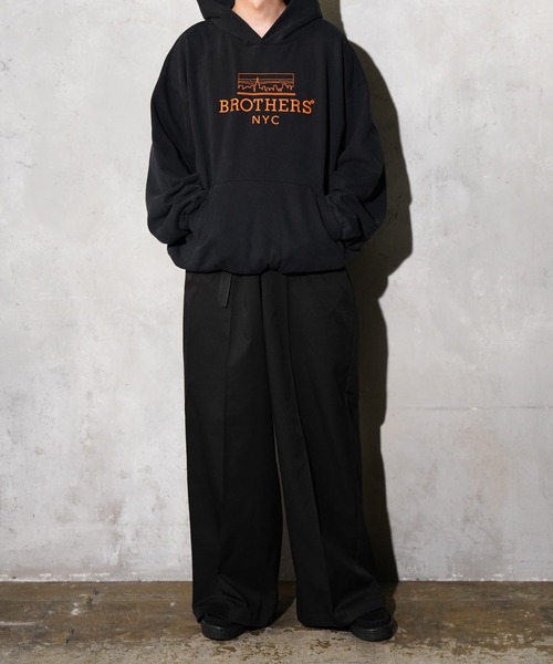68&brothers(シックスティエイトアンドブラザーズ)の「68&BROTHERS / HE LOGO PULLOVER SWEAT HOODIE(パーカー・メンズ・ブラック/ダークブラウン/キャメル・MEDIUM/LARGE/X-LARGE)」の6枚目の写真