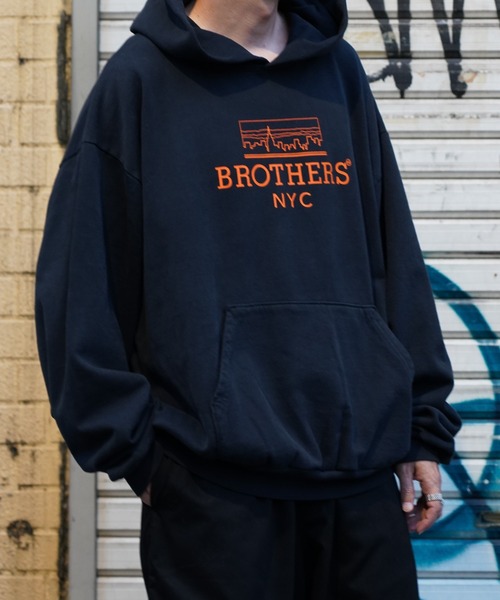 68&brothers(シックスティエイトアンドブラザーズ)の「68&BROTHERS / HE LOGO PULLOVER SWEAT HOODIE(パーカー・メンズ・ブラック/ダークブラウン/キャメル・MEDIUM/LARGE/X-LARGE)」の4枚目の写真