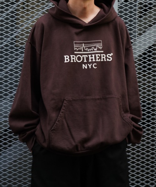 68&brothers(シックスティエイトアンドブラザーズ)の「68&BROTHERS / HE LOGO PULLOVER SWEAT HOODIE(パーカー・メンズ・ブラック/ダークブラウン/キャメル・MEDIUM/LARGE/X-LARGE)」の13枚目の写真