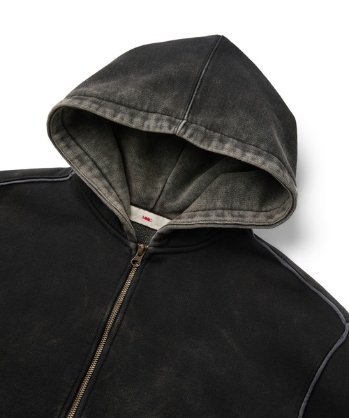 MMIC（エムエムアイシー）の「【MMIC】SHADE LAYER ZIP-UP HOODIE / 【エムエムアイシー】シェ－ドレイヤージップアップフーディー（パーカー・メンズ・ブラック・L/M）」の6枚目の写真