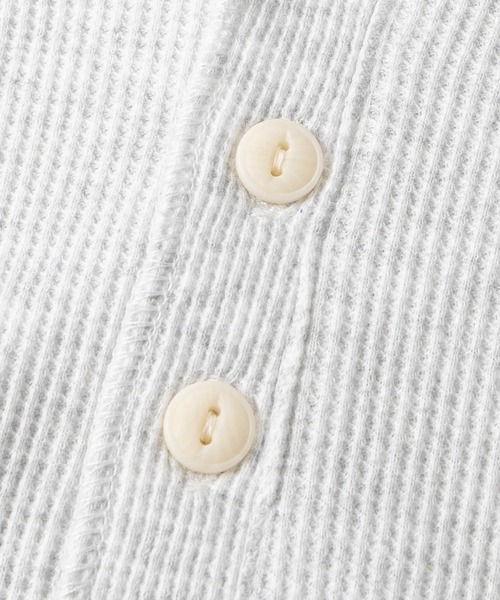 DISCUS（ディスカス）の「【15】〔DISCUS/ディスカス〕ヘンリーネック ワッフルフード クロップドロンT レディース（Tシャツ/カットソー・レディース・ブラック/オートミール/ワイン・LARGE/MEDIUM）」の10枚目の写真