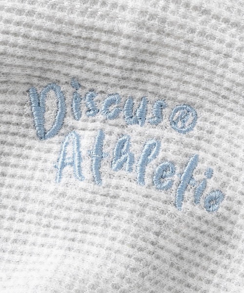 DISCUS（ディスカス）の「【15】〔DISCUS/ディスカス〕ヘンリーネック ワッフルフード クロップドロンT レディース（Tシャツ/カットソー・レディース・ブラック/オートミール/ワイン・LARGE/MEDIUM）」の13枚目の写真