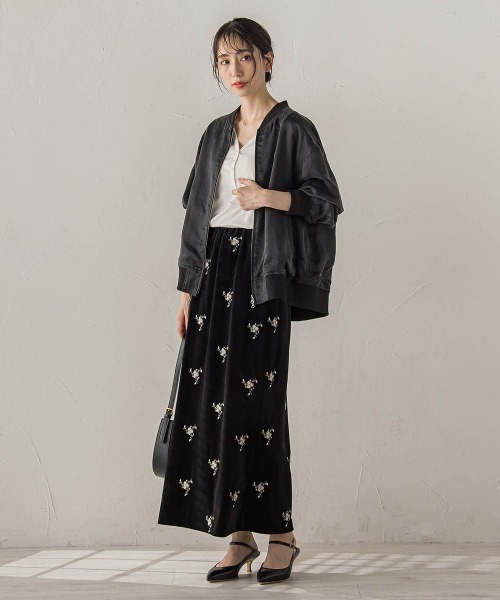 Droite lautreamont(ドロワットロートレアモン)の「キュプラブルゾン(ブルゾン・レディース・ブラウン/ブラック・M)」の22枚目の写真