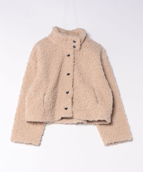 Ritzy（リッツィー）の「スタンドカラー プードルボアブルゾン ジャケット（ブルゾン・レディース・ホワイト/アイボリー/モカ・FREE）」の13枚目の写真