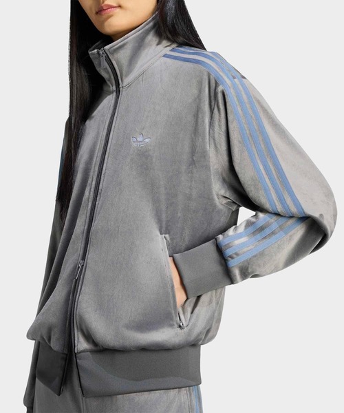 adidas(アディダス)の「ファイヤーバード ベロア トラックトップ / ジャージ / トラックジャケット / アディダスオリジナルス adidas Originals(ジャージ・メンズ・グレー・X-LARGE/LARGE/3XL/XX-LARGE/X-SMALL/SMALL/MEDIUM)」の3枚目の写真