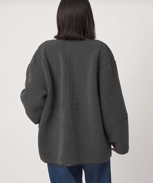 green label relaxing(グリーンレーベルリラクシング)の「【WEB限定】<at ease>フリース ボア リバーシブル ブルゾン(その他アウター・レディース・ダークグレー/オフホワイト/ダークブラウン・SHORT/36/38)」の13枚目の写真