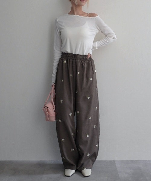 Rashik（ラシク）の「【Rashik】ワンショルダーフィットトップス（Tシャツ/カットソー・レディース・ホワイト/ブラック/グレー/ピンク・FREE）」の6枚目の写真