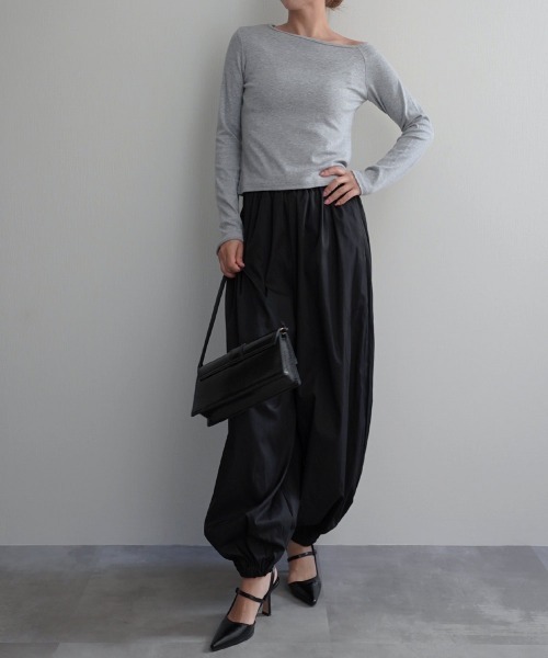 Rashik（ラシク）の「【Rashik】ワンショルダーフィットトップス（Tシャツ/カットソー・レディース・ホワイト/ブラック/グレー/ピンク・FREE）」の14枚目の写真
