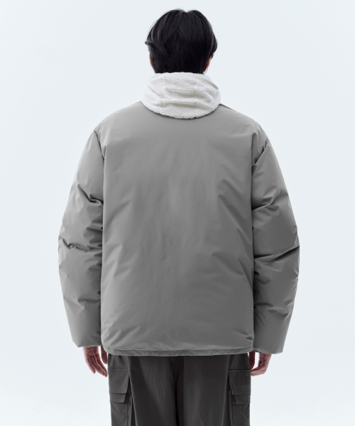 MUSINSA STANDARD（ムシンサスタンダード）の「[シティレジャー] ノンキルティングダウンショートパディングジャケット [ライトグレー]（ダウンジャケット/コート・メンズ・その他・2XL/LARGE/X-LARGE/MEDIUM）」の8枚目の写真