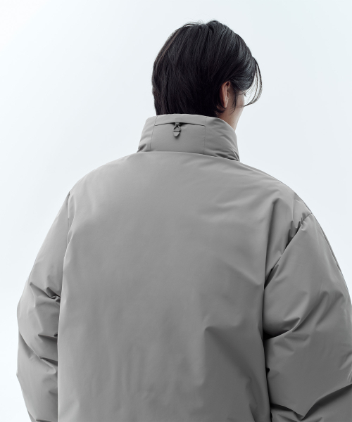 MUSINSA STANDARD（ムシンサスタンダード）の「[シティレジャー] ノンキルティングダウンショートパディングジャケット [ライトグレー]（ダウンジャケット/コート・メンズ・その他・2XL/LARGE/X-LARGE/MEDIUM）」の6枚目の写真