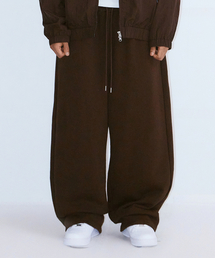 WAYDN（ウェイドゥン）の「ヘビーバルーンピンタックワイドパンツブラウン（スウェットパンツ）」