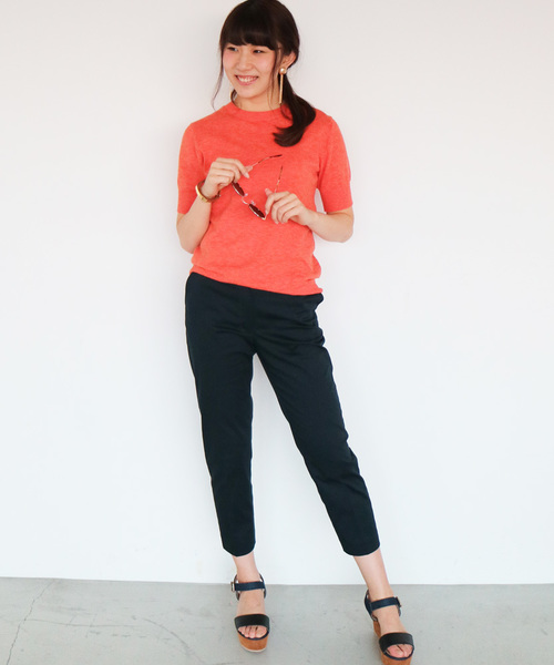 N.(N. Natural Beauty Basic)(エヌエヌナチュラルビューティーベーシック)の「コットンギャバセンタープレスパンツ(その他パンツ・レディース・ホワイト/ベージュ/ネイビー・SMALL/MEDIUM)」の3枚目の写真