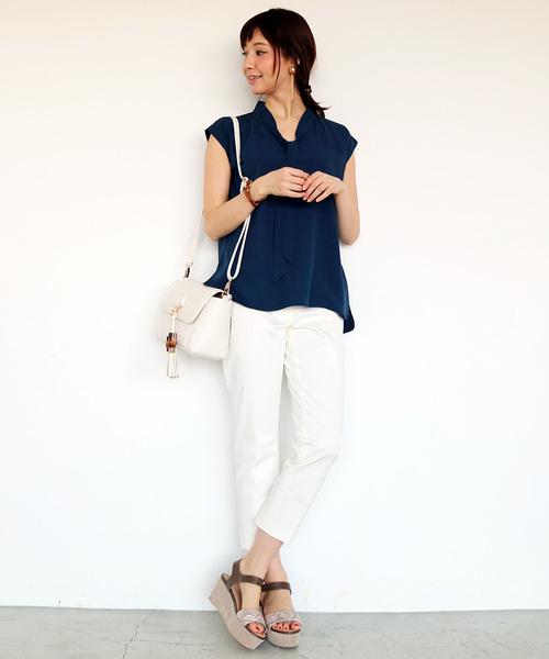 N.(N. Natural Beauty Basic)(エヌエヌナチュラルビューティーベーシック)の「コットンギャバセンタープレスパンツ(その他パンツ・レディース・ホワイト/ベージュ/ネイビー・SMALL/MEDIUM)」の19枚目の写真