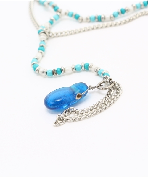 チャイハネ(チャイハネ)の「【チャイハネ】ビーズパンジャ / フィンガーブレスレット(ブレスレット・レディース・ブルー/ブラウン・FREE)」の4枚目の写真