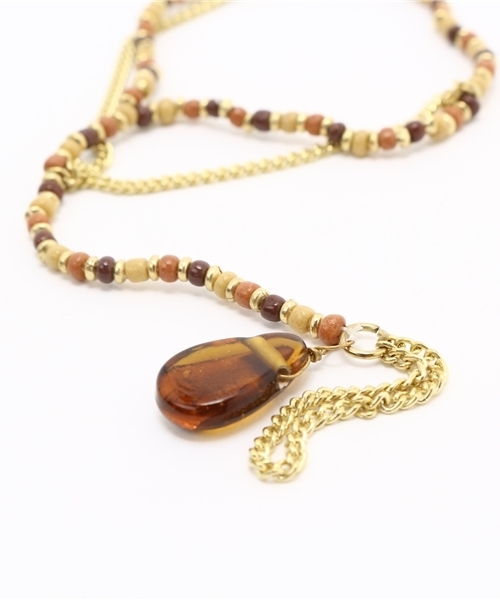 チャイハネ(チャイハネ)の「【チャイハネ】ビーズパンジャ / フィンガーブレスレット(ブレスレット・レディース・ブルー/ブラウン・FREE)」の6枚目の写真