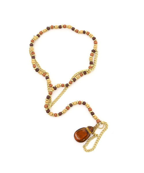 チャイハネ(チャイハネ)の「【チャイハネ】ビーズパンジャ / フィンガーブレスレット(ブレスレット・レディース・ブルー/ブラウン・FREE)」の7枚目の写真