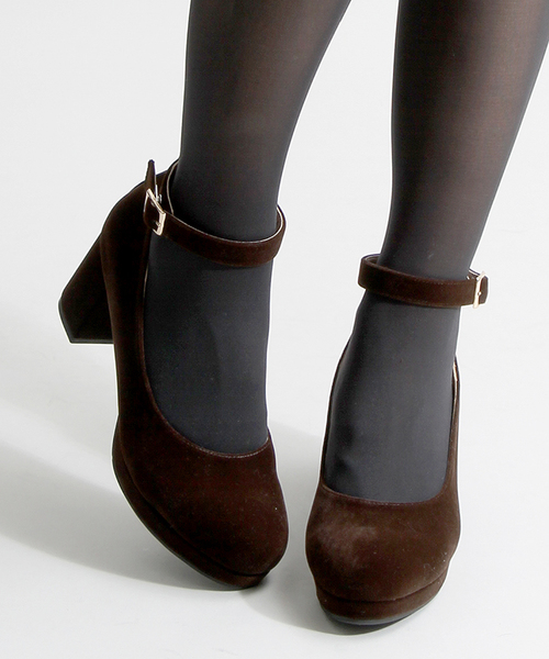 WEGO（ウィゴー）の「WEGO/ストラップパンプス（パンプス・レディース・ブラック/グレー/キャメル/ピンク/ワイン/ブラウン・MEDIUM/LARGE）」の4枚目の写真