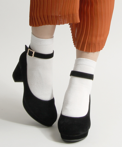 WEGO（ウィゴー）の「WEGO/ストラップパンプス（パンプス・レディース・ブラック/グレー/キャメル/ピンク/ワイン/ブラウン・MEDIUM/LARGE）」の2枚目の写真