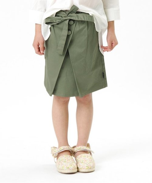 BREEZE（ブリーズ）の「リボンベルトタックスカート（スカート・キッズ・カーキ/ピンク・130/110/120/100/90/80/140）」の2枚目の写真