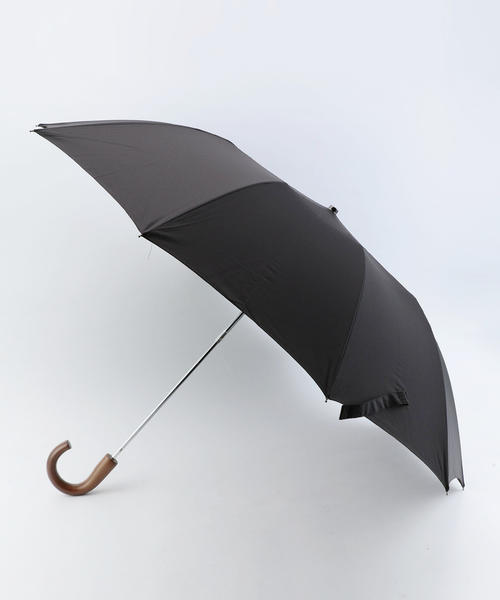 FOX UMBRELLAS（フォックスアンブレラズ）の「FOX UMBRELLAS: メイプルハンドル 折りたたみ傘（折りたたみ傘・メンズ・ブラック/ネイビー/チャコールグレー/グリーン/カーキ・ONE SIZE）」の2枚目の写真