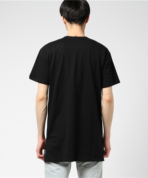 YELLOW RUBY（イエロールビー）の「Yellow s/s Long Tee / ロングシルエット（Tシャツ/カットソー・メンズ・ホワイト/ブラック/ミックスグレー・MEDIUM/LARGE）」の5枚目の写真