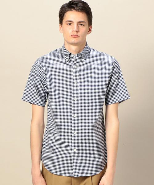 BEAUTY&YOUTH UNITED ARROWS(ビューティーアンドユースユナイテッドアローズ)の「BY オックス ギンガムチェック ショートスリーブ シャツ ◆(シャツ/ブラウス・メンズ・ネイビー/ブラック・SMALL/LARGE/X-SMALL/MEDIUM/X-LARGE)」の10枚目の写真