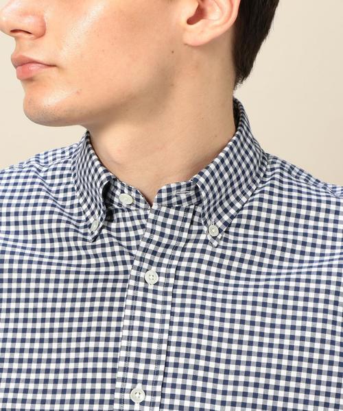 BEAUTY&YOUTH UNITED ARROWS(ビューティーアンドユースユナイテッドアローズ)の「BY オックス ギンガムチェック ショートスリーブ シャツ ◆(シャツ/ブラウス・メンズ・ネイビー/ブラック・SMALL/LARGE/X-SMALL/MEDIUM/X-LARGE)」の3枚目の写真