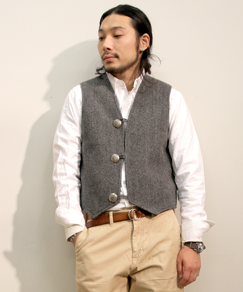 最終値下げ希少BEAMS PLUS×センチネラ　別注チマヨベスト　インディゴ染め 希少BEAMS PLUS×センチネラ 別注チマヨベスト インディゴ染め