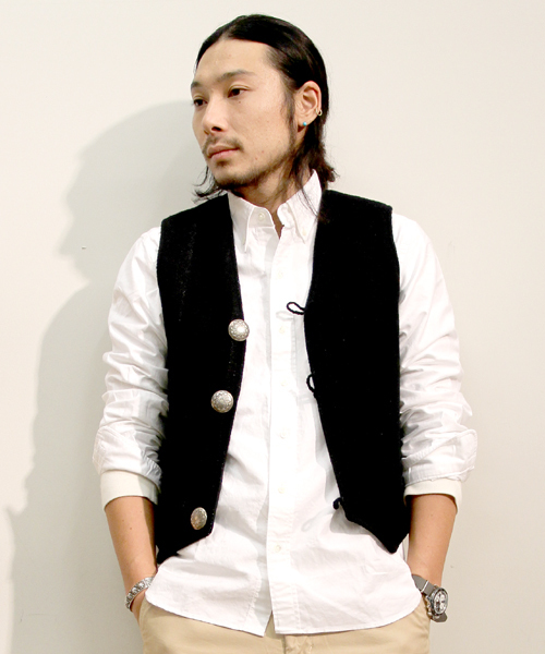 最終値下げ希少BEAMS PLUS×センチネラ　別注チマヨベスト　インディゴ染め 美品 センチネラ × ビームスプラス コラボ チマヨベスト