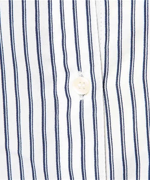 earth music&ecology(アースミュージックアンドエコロジー)の「とろみシャツワンピース(シャツワンピース・レディース・オフホワイト/ライトグレー/ネイビー/ストライプ・FREE)」の14枚目の写真